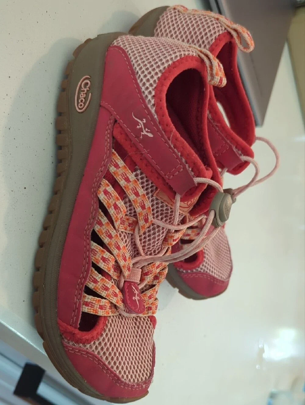 Chaco Kids Coral Pink Multi-Strap Water Shoes